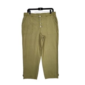 Sonoma Women's Khaki Wide Leg capri Pants Size 14